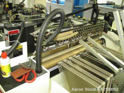 Used Hemingstone HM-800 W+CK Plastic Bag Making Machine, only standard accessories included. EPC controller for round punching 0.55" (14 mm) device and wicket conveyor. Servo motor control for rubber...