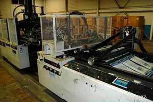 Used-1100mm Lemo IS 1100 3HT/LT Poly Bag Machine. Mfg 2005. Hydraulic unwind stand, slitting station, post gusseter with sta...