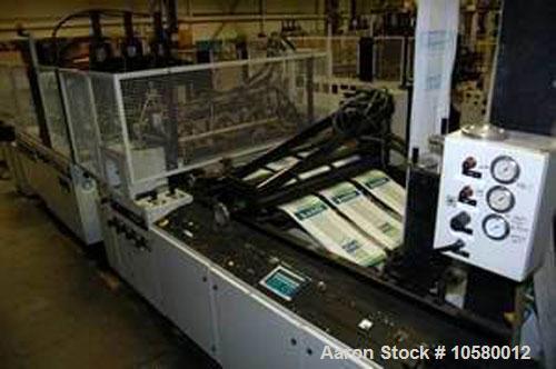 Used 1100mm Lemo IS 1100 3HT/LT Autopack Poly Bag Machine. Mfg 2005. With hydraulic unwind stand, slitting station, post gusseter, hydraulic handle and hole punch, and Auto Packaging system.
