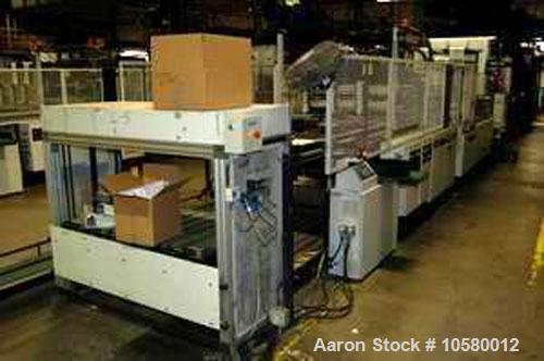 Used 1100mm Lemo IS 1100 3HT/LT Autopack Poly Bag Machine. Mfg 2005. With hydraulic unwind stand, slitting station, post gusseter, hydraulic handle and hole punch, and Auto Packaging system.