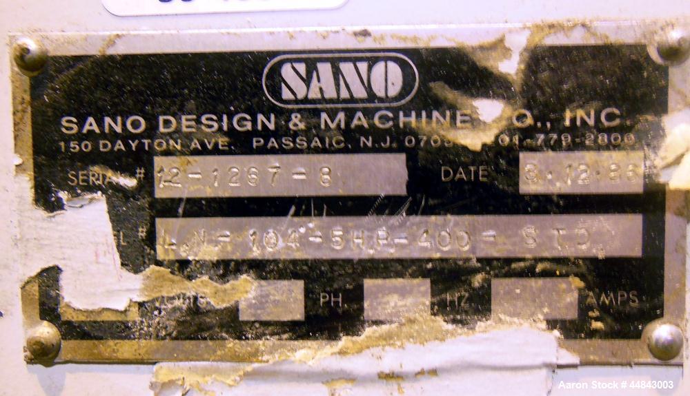 Used Sano Design & Machine 104" Tension Roll Stand, Model L.N.-104"-5HP-400-STD