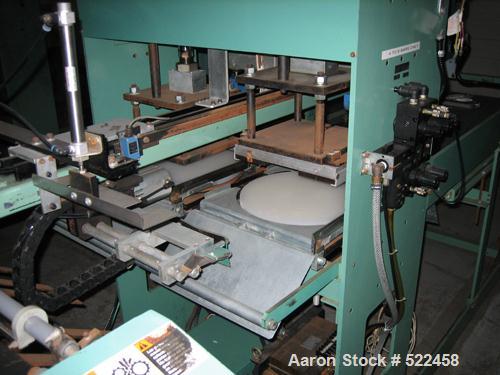 USED: Talyo model NGBH850 BU 2UP microprocessor controlled bag machine for T-shirt bags. With inline punching, 120 cycles perminute. Manufactured 1996.