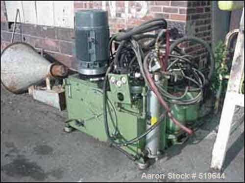 USED: Fischer blow molder, model VK1-6D. Dual heads, double sided,dual parison (150mm centers), 4 cavity, approx range 4 oz to 2 gallon,80mm diameter screw. Complete with reflashing, parison and extr...