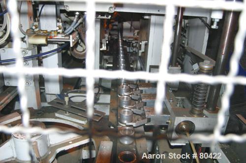 Used: Gerosa 3 re-heat and stretch blow molding machine. Capable of running .250 to 1.50 liter containers with throughputs up to 3000 bottles/hour, for 2 liter throughput up to 2400 bottles/hour, 3 c...