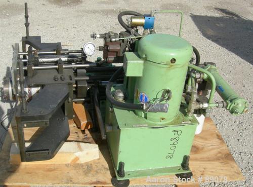 Used Hayssen Econoblow Blow Molding Machine, Model 5030-AS-375. Approximate 280 gram shot. 2" extruder, 24:1 L/D, 30 hp motor. 22-1/4" x 22-1/4" platens, effective platen size 16" x 21", 20 ton clamp...