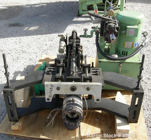 Used Hayssen Econoblow Blow Molding Machine, Model 5030-AS-375. Approximate 280 gram shot. 2" extruder, 24:1 L/D, 30 hp motor. 22-1/4" x 22-1/4" platens, effective platen size 16" x 21", 20 ton clamp...