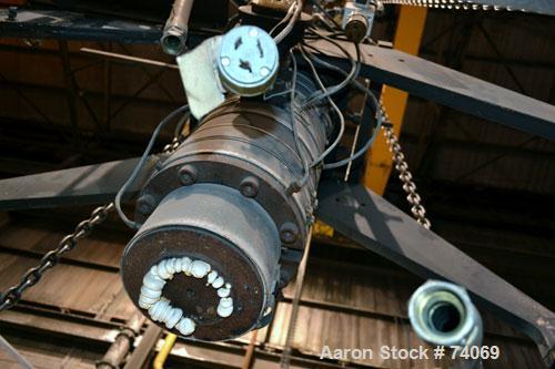 Used Hayssen Econoblow Blow Molding Machine, Model 75-S-2500. 5 lb FIFO accumulator head with programmable controls and MOOG parison programming. Also equipped with a part take away device and a bott...