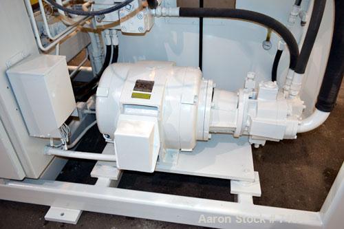 Used Hayssen Econoblow Blow Molding Machine, Model 75-S-2500. 5 lb FIFO accumulator head with programmable controls and MOOG parison programming. Also equipped with a part take away device and a bott...