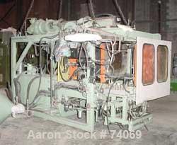 Used Hayssen Econoblow Blow Molding Machine, Model 75-S-2500. 5 lb FIFO accumulator head with programmable controls and MOOG parison programming. Also equipped with a part take away device and a bott...