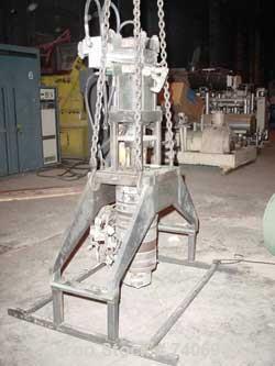 Used Hayssen Econoblow Blow Molding Machine, Model 75-S-2500. 5 lb FIFO accumulator head with programmable controls and MOOG parison programming. Also equipped with a part take away device and a bott...