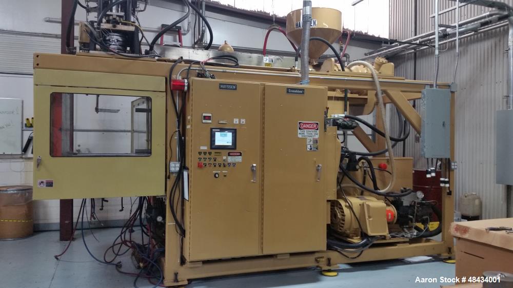 Used Hayssen Econablow Dual Accumulator Head Blow Molding Machine, Model 90100-