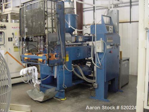 USED: Impco blow molding machine model B13-R25. Single head,340 gram shot. Machine was completely rebuilt in 1998. All newelectrical, new screw, new barrel, 25 hp, 460 volt, 3 phase.Machine is curren...