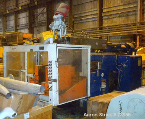 USED: Impco blow molding machine, model B30-R180-DDH. 5 pound total shot. Can be either a double head on 15" centers, or a single head. Controls are Barber Coleman Maco VI. Machine is on a standard b...