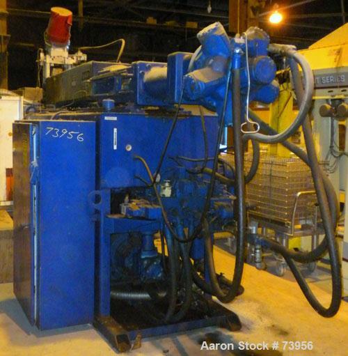 USED: Impco blow molding machine, model B30-R180-DDH. 5 pound total shot. Can be either a double head on 15" centers, or a single head. Controls are Barber Coleman Maco VI. Machine is on a standard b...