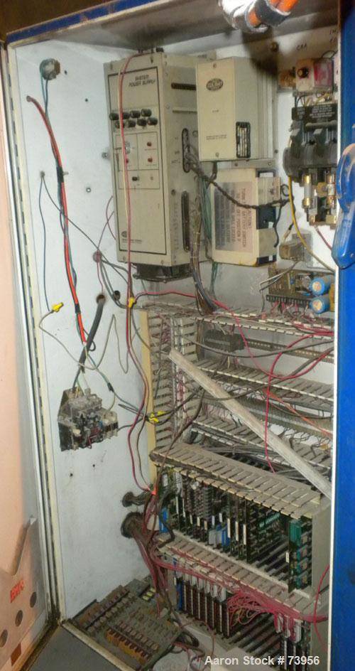 USED: Impco blow molding machine, model B30-R180-DDH. 5 pound total shot. Can be either a double head on 15" centers, or a single head. Controls are Barber Coleman Maco VI. Machine is on a standard b...