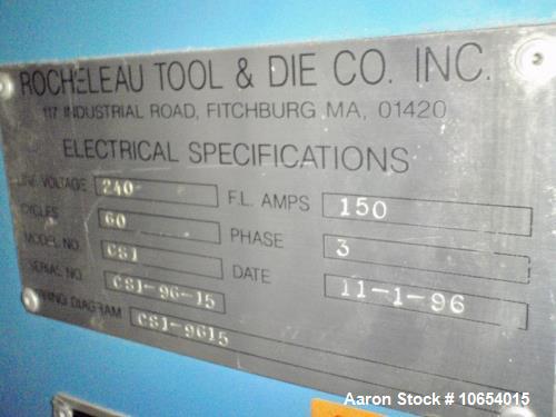 Used-Rocheleau Tool & Die Co. Inc. Model: CS1 Blow Molder