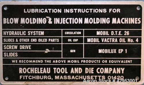 Used Rocheleau Continuous Extrusion Blow Molding Machine, Model R7C