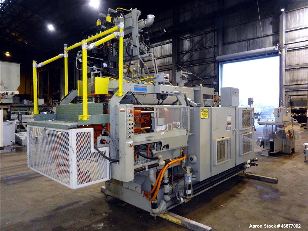 Used Uniloy Dual Head Blow Molding Machine, Model 250R1.