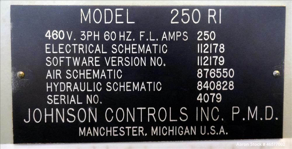 Used Uniloy Dual Head Blow Molding Machine, Model 250R1.