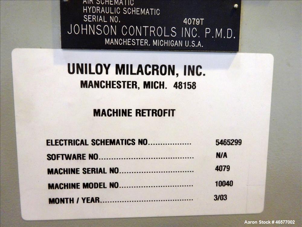 Used Uniloy Dual Head Blow Molding Machine, Model 250R1.