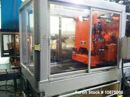 Used- Uniloy Reciprocating Screw Blow Molder. Model IS4500