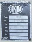 USED: Bekum model H-121 continuous extrusion blow molding machine. Dual sided. Shuttle clamp assembly with maximum 2 up production of up to a maximum 5 liter (1.3 gallon) bottle. Single head, single ...