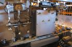 Used: Gerosa 3 re-heat and stretch blow molding machine. Capable of running .250 to 1.50 liter containers with throughputs up to 3000 bottles/hour, for 2 liter throughput up to 2400 bottles/hour, 3 c...