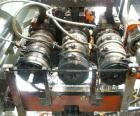 Used Jackson Machinery Triple Head VersaMatic Blow Molding Machine, Model 2165. Platen size 14-1/2
