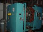 USED: Blow molding plant equipment including Wilmington 5 ton wheeltype blow molding machine, 12 stations with hydraulic clamp, DCdriven, traversing carriage, extended daylight platens, Barber Colema...