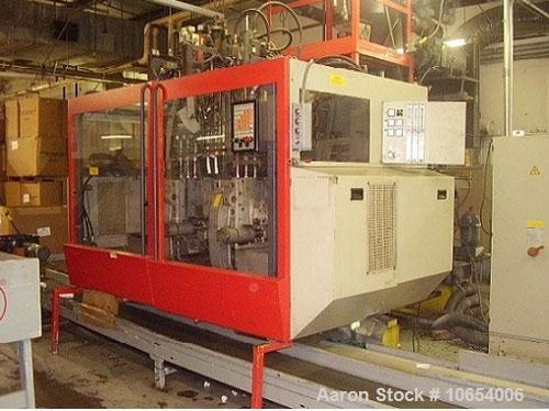 Used-Fischer Continuous Extrusion Blow Molding Machine, Model BFB1-4D.  Triple 100 head, Parison programming, 80 mm, 24:1 ex...