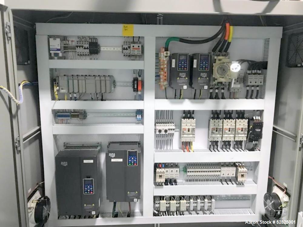 Used Southern Costal Machinery, LLC 24" Melt Blown Line. Production capacity approximately 36 kg (79.3 lbs)/ hour at nominal throughput of 0.5 ghm. Line consists of: Pneumatic pellet loader; 40 kg ho...