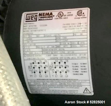 Used Southern Costal Machinery, LLC 24" Melt Blown Line. Production capacity approximately 36 kg (79.3 lbs)/ hour at nominal throughput of 0.5 ghm. Line consists of: Pneumatic pellet loader; 40 kg ho...