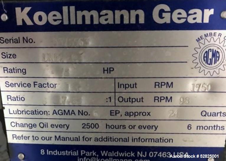 Usado- Southern Costal Machinery, LLC 24' Melt Blown Line. Capacidad de producción de aproximadamente 36 kg (79,3 lbs)/hora ...