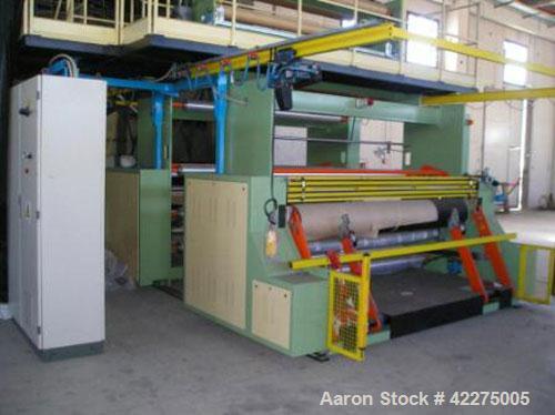 Used Bandera 3 Layer Blown Film Co-Extrusion Plant for production of agri-film up to 29.53" (9000 mm). Comprised of (1) Bandera T.R. 100 extruder; (2) Bandera T.R.65 extruders; (1) Oildynamic screen ...