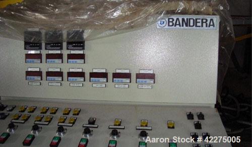 Used Bandera 3 Layer Blown Film Co-Extrusion Plant for production of agri-film up to 29.53" (9000 mm). Comprised of (1) Bandera T.R. 100 extruder; (2) Bandera T.R.65 extruders; (1) Oildynamic screen ...