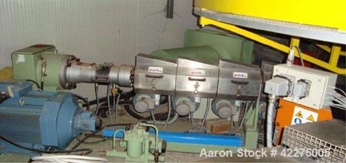 Used Bandera 3 Layer Blown Film Co-Extrusion Plant for production of agri-film up to 29.53" (9000 mm). Comprised of (1) Bandera T.R. 100 extruder; (2) Bandera T.R.65 extruders; (1) Oildynamic screen ...