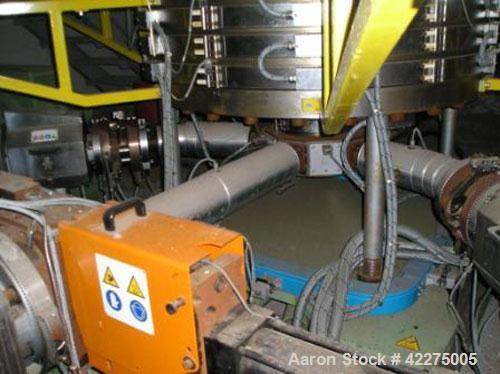 Used Bandera 3 Layer Blown Film Co-Extrusion Plant for production of agri-film up to 29.53" (9000 mm). Comprised of (1) Bandera T.R. 100 extruder; (2) Bandera T.R.65 extruders; (1) Oildynamic screen ...
