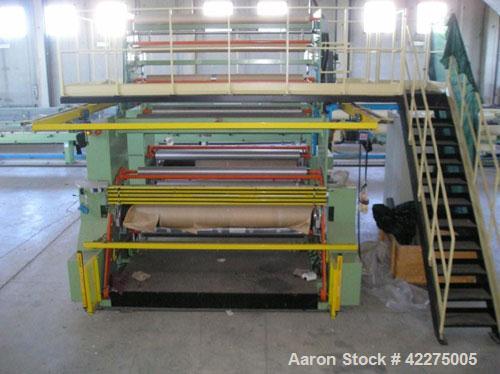 Used Bandera 3 Layer Blown Film Co-Extrusion Plant for production of agri-film up to 29.53" (9000 mm). Comprised of (1) Bandera T.R. 100 extruder; (2) Bandera T.R.65 extruders; (1) Oildynamic screen ...