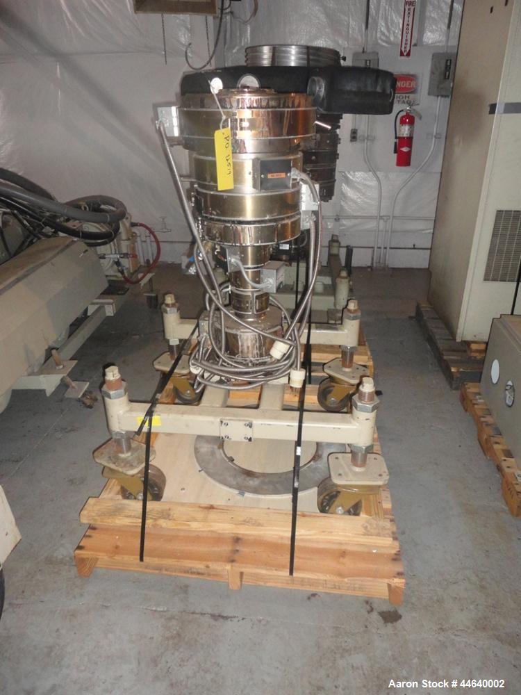 Used Battenfeld Three Layer Blown Film Line consisting of the following: 2" Battenfeld extruder, 30:1 L/D, electrically heated, water cooled, feed hopper with 50 hp DC motor with SCR controller, 2" B...
