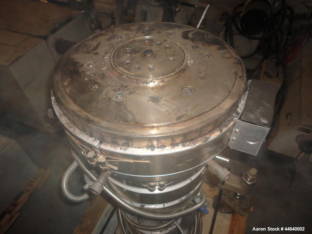 Used Battenfeld Three Layer Blown Film Line consisting of the following: 2" Battenfeld extruder, 30:1 L/D, electrically heated, water cooled, feed hopper with 50 hp DC motor with SCR controller, 2" B...