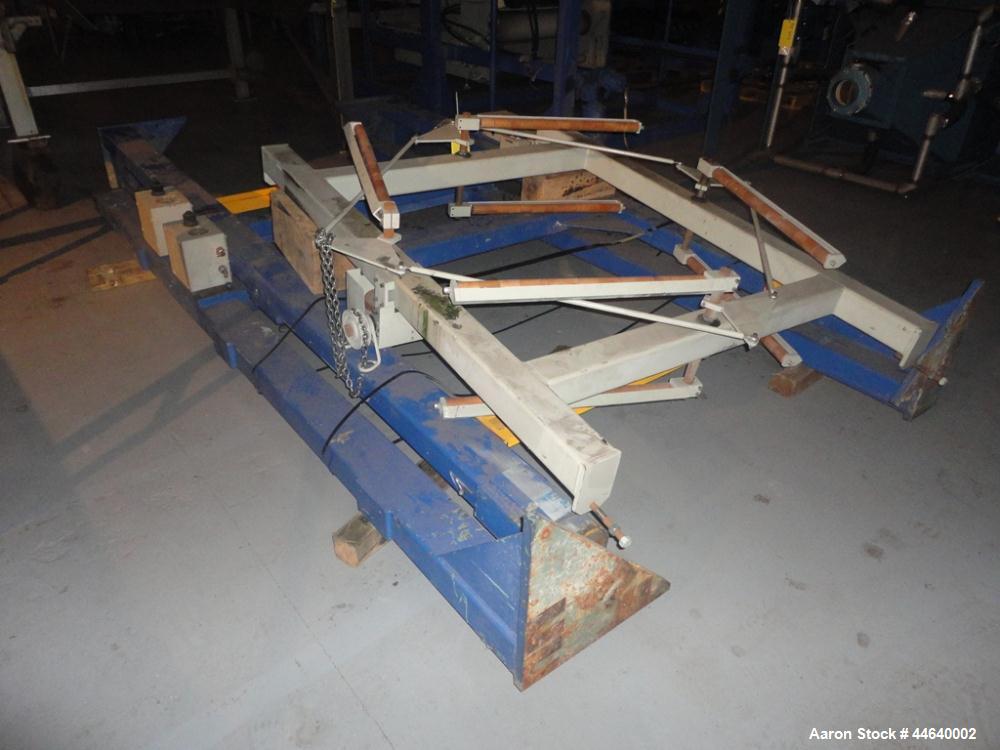 Used Battenfeld Three Layer Blown Film Line consisting of the following: 2" Battenfeld extruder, 30:1 L/D, electrically heated, water cooled, feed hopper with 50 hp DC motor with SCR controller, 2" B...