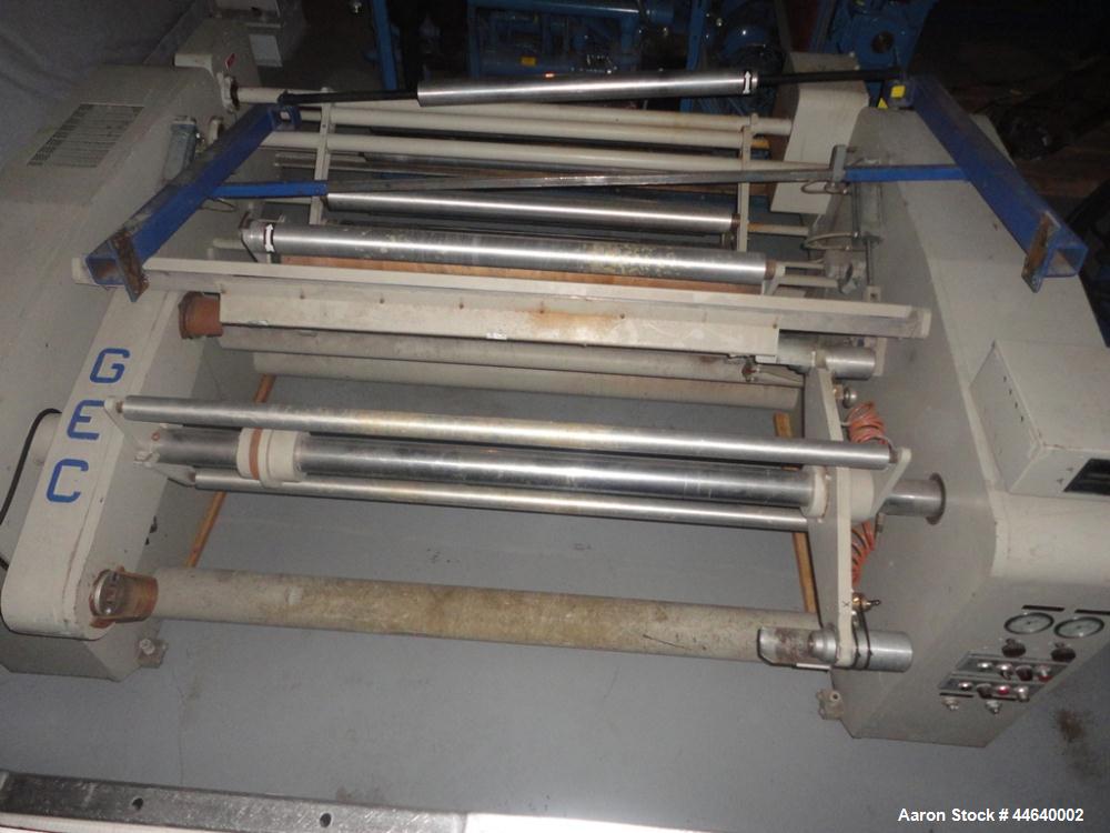 Used Battenfeld Three Layer Blown Film Line consisting of the following: 2" Battenfeld extruder, 30:1 L/D, electrically heated, water cooled, feed hopper with 50 hp DC motor with SCR controller, 2" B...