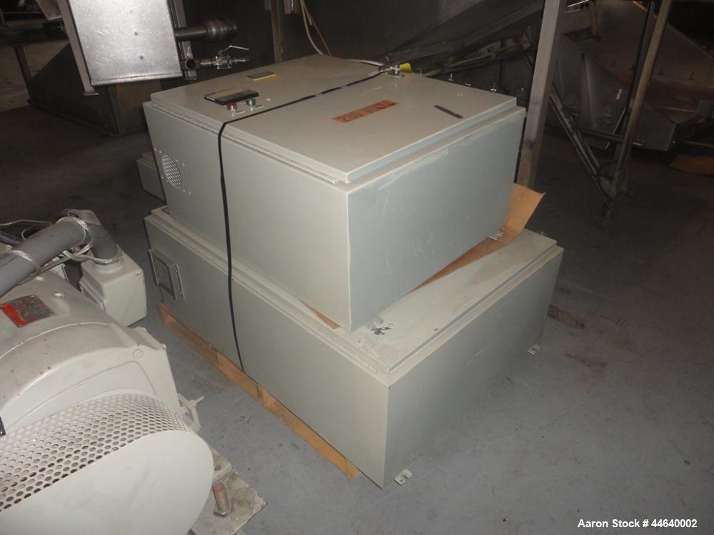 Used Battenfeld Three Layer Blown Film Line consisting of the following: 2" Battenfeld extruder, 30:1 L/D, electrically heated, water cooled, feed hopper with 50 hp DC motor with SCR controller, 2" B...
