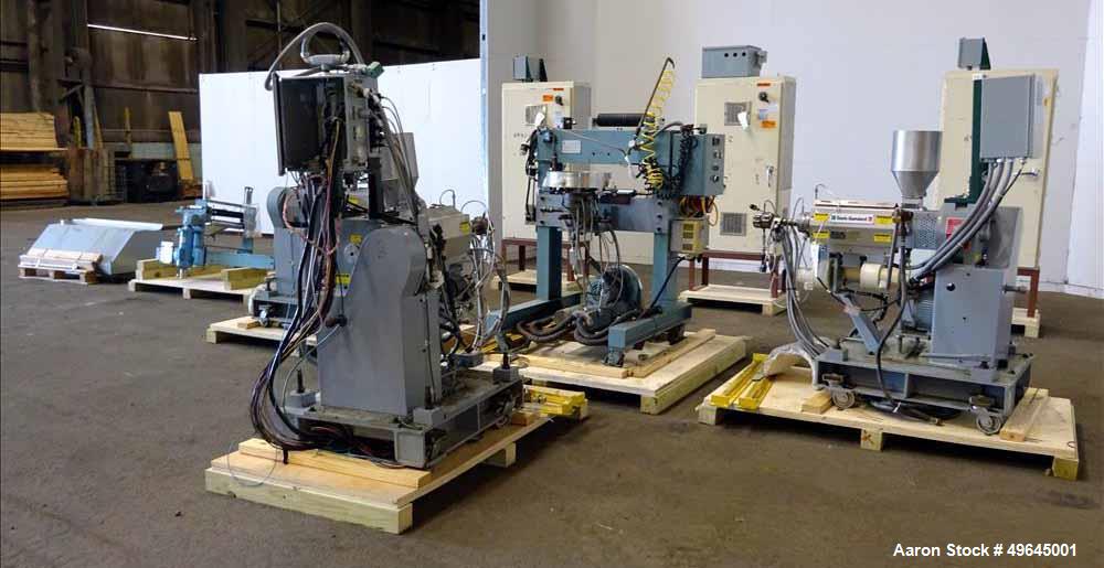 Used- 3-Layer Davis Standard Co-Extrusion Blown Film Lab Line.