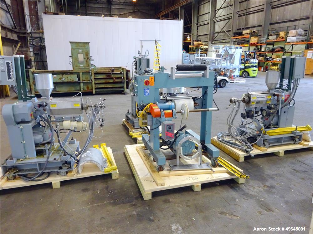 Used 3-Layer Davis Standard Co-Extrusion Blown Film Lab Line.