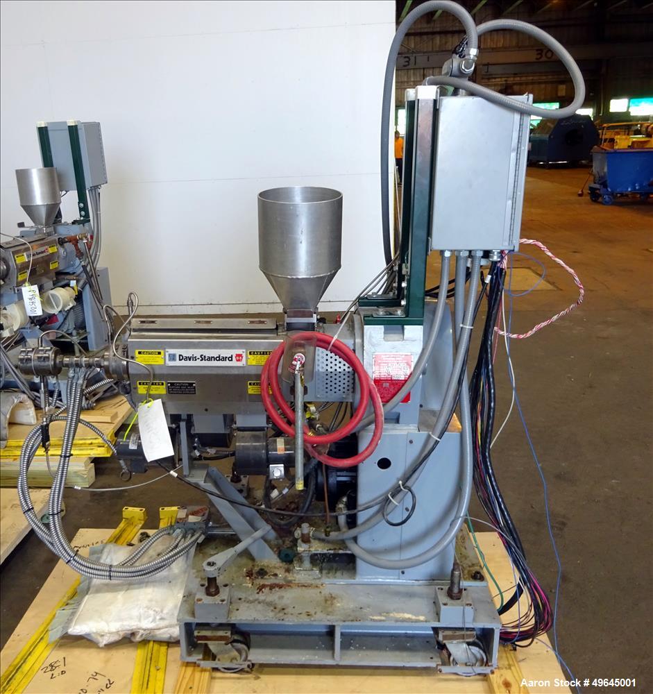 Used- 3-Layer Davis Standard Co-Extrusion Blown Film Lab Line.