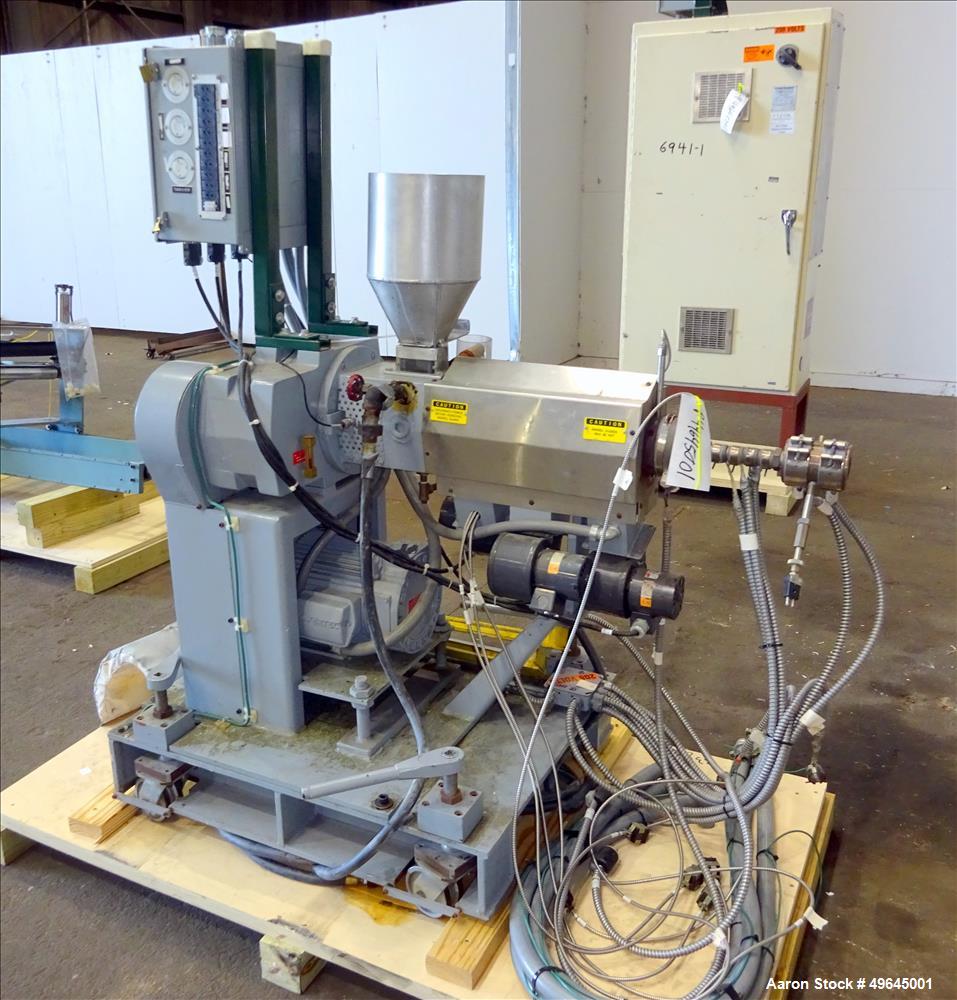 Used- 3-Layer Davis Standard Co-Extrusion Blown Film Lab Line.