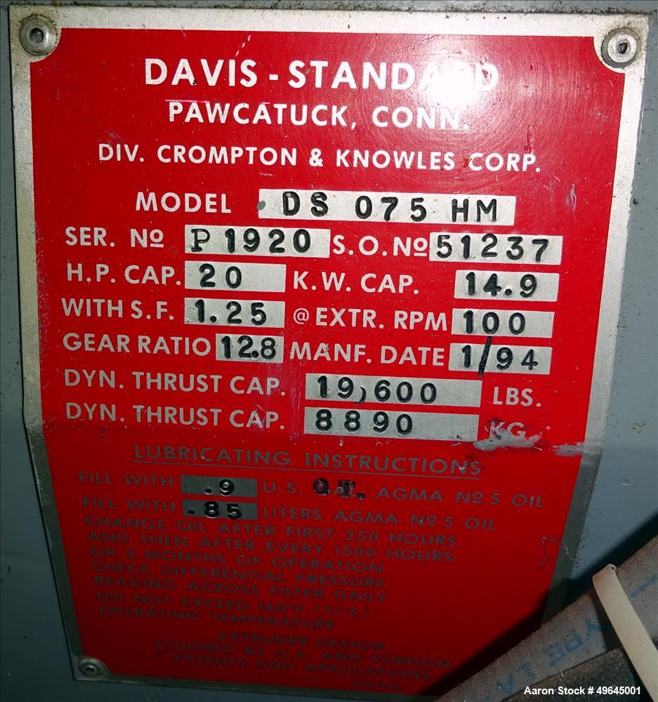 Used- 3-Layer Davis Standard Co-Extrusion Blown Film Lab Line.