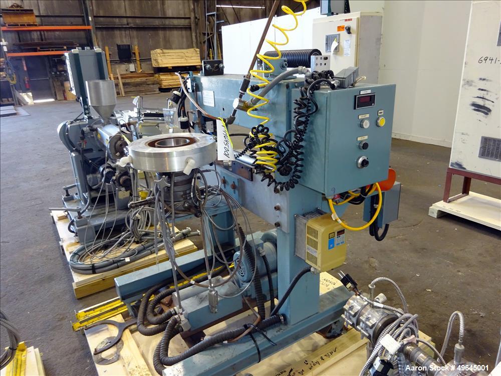 Used- 3-Layer Davis Standard Co-Extrusion Blown Film Lab Line.