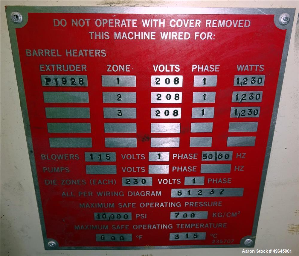 Used 3-Layer Davis Standard Co-Extrusion Blown Film Lab Line.